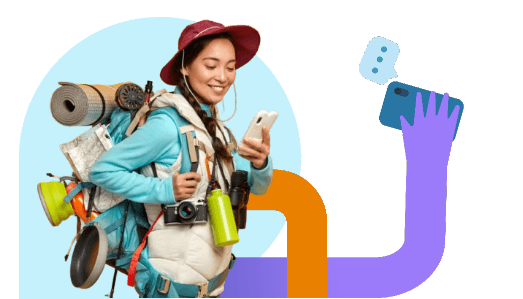 Backpacker traveler